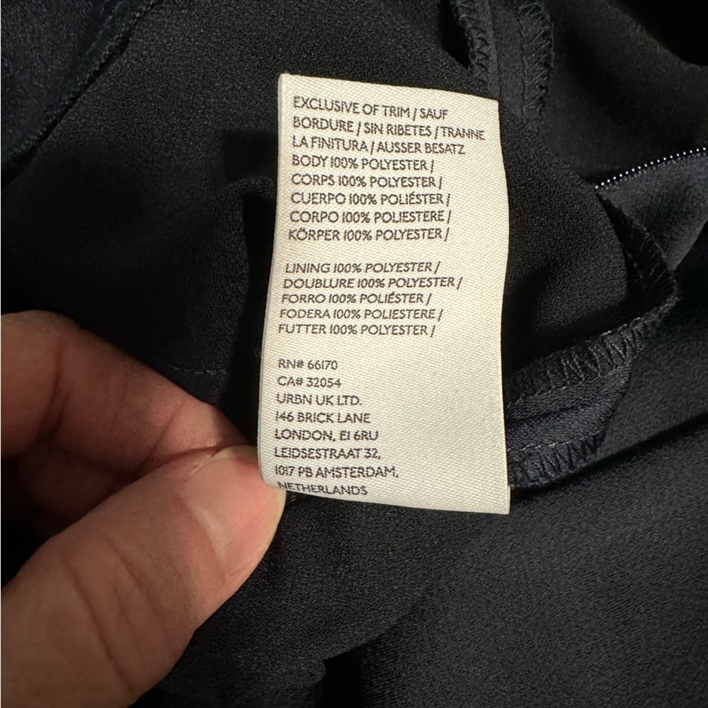 Anthropologie BHLDN Midnight Blue Piper V-Neck Side Slit Gown, Size 10 (v) - Picture 12 of 12